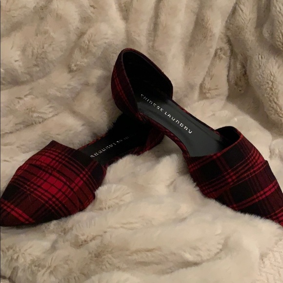 Chinese Laundry Shoes - Red Plaid Chinese Laundry Flats
